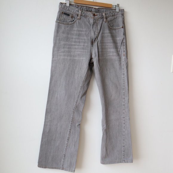 Calvin Klein Grey Bootcut Jeans, Size 33 - Picture 3 of 16